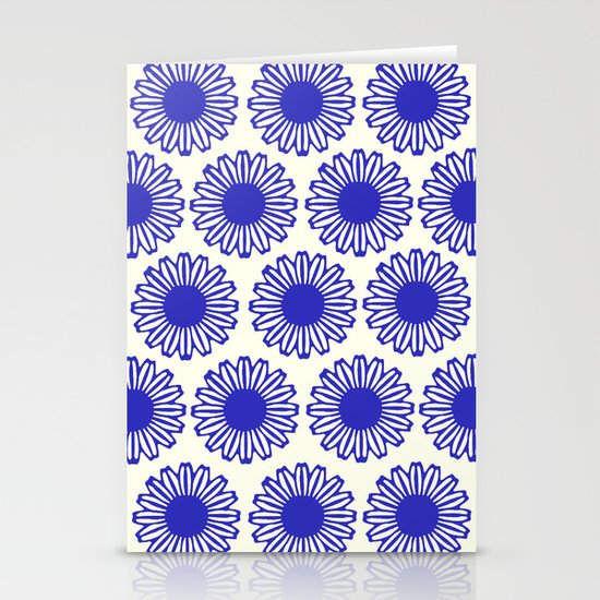 vintage flowers blue Stationery Cards
