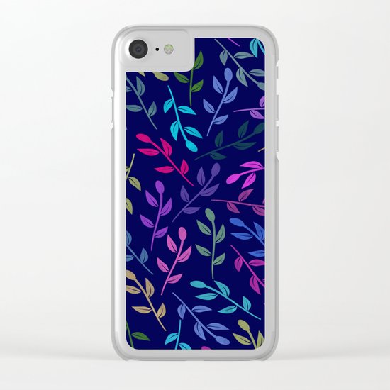 Colorful Leaves VI Clear iPhone Case