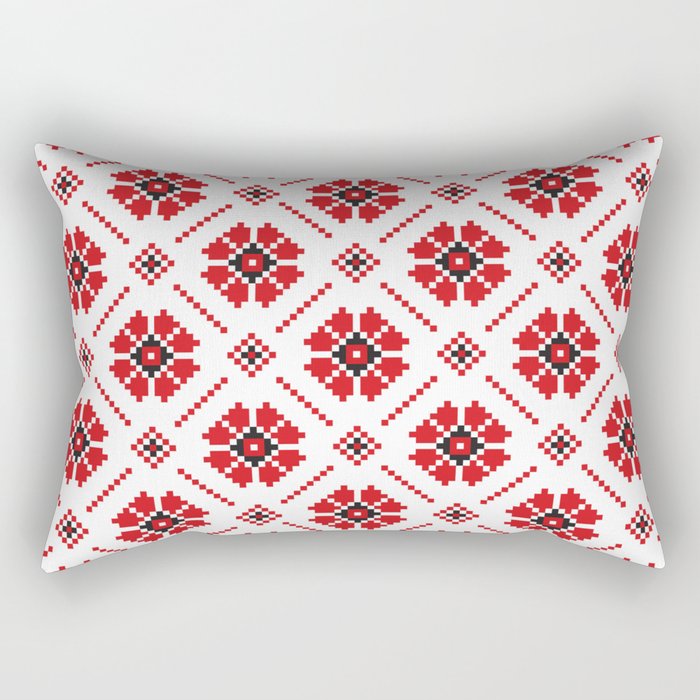 cross stitch pattern ornament Rectangular Pillow