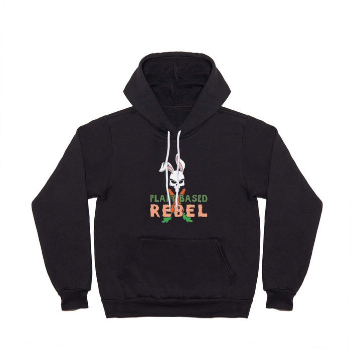 Plant Based Rabbit Bunny Head Rebel Easter Sunday Hoody