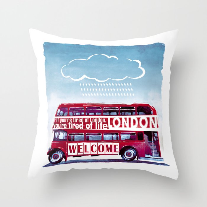 London bus Throw Pillow