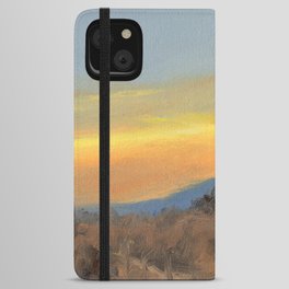 Sunset At Lonavala - Landscape Painting Oil on Linen Canvas iPhone Wallet Case