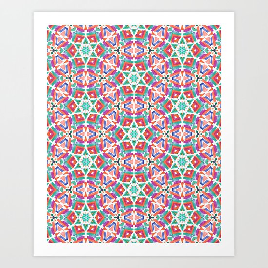 Watercolor Boho Dash 1 Art Print