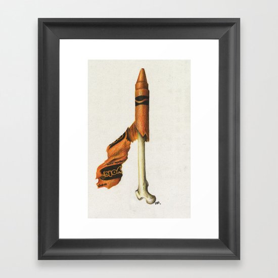 To The Core: Orange Framed Art Print