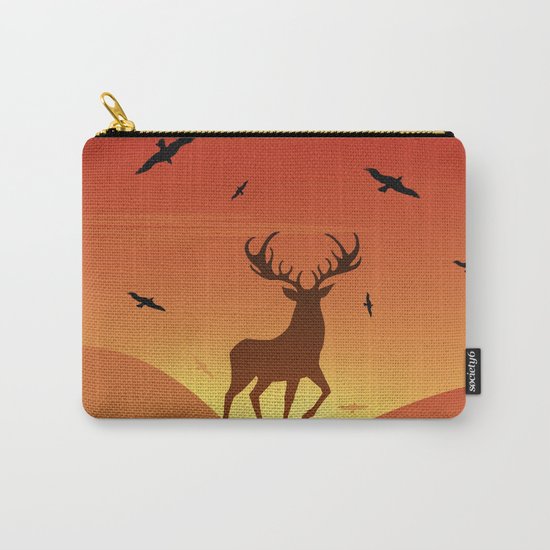 Deer at sunset Carry-All Pouch