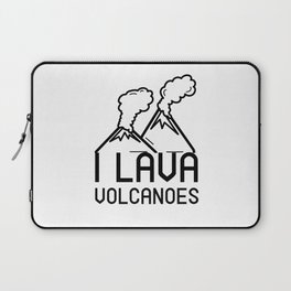 I Lava Volcanoes T-Shirt, Funny Volcano Laptop Sleeve