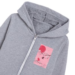 Cherry Blossoms and Origami Kids Zip Hoodie