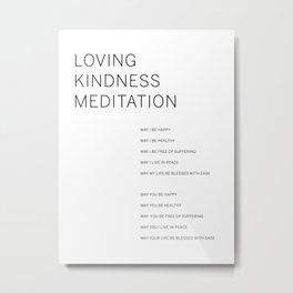 Loving Kindness Meditation 1 Metal Print