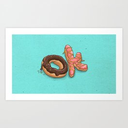 OK Doughnuts Art Print