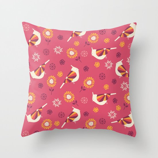 Rockin Robin's Throw Pillow