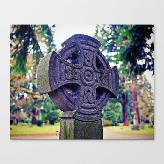 Celtic gravestone Canvas Print