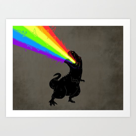 Technicolour Rex Art Print