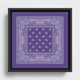 Bandana - Southwestern - Ultra Violet Framed Canvas