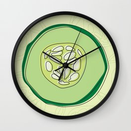 Cucumber Slice Wall Clock