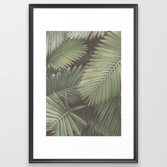 Tropical Leaves Framed Art Print
