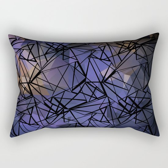 Polygon mesh . Blue . Rectangular Pillow