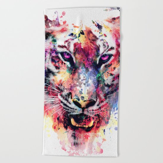 Eye Of The Tiger Beach Towel