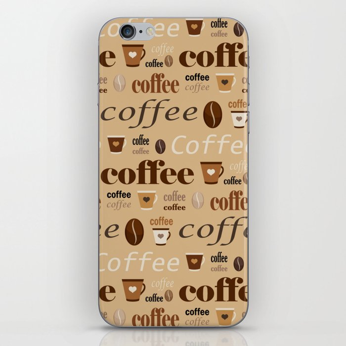 Pattern for Caffeine Coffee Lover iPhone Skin