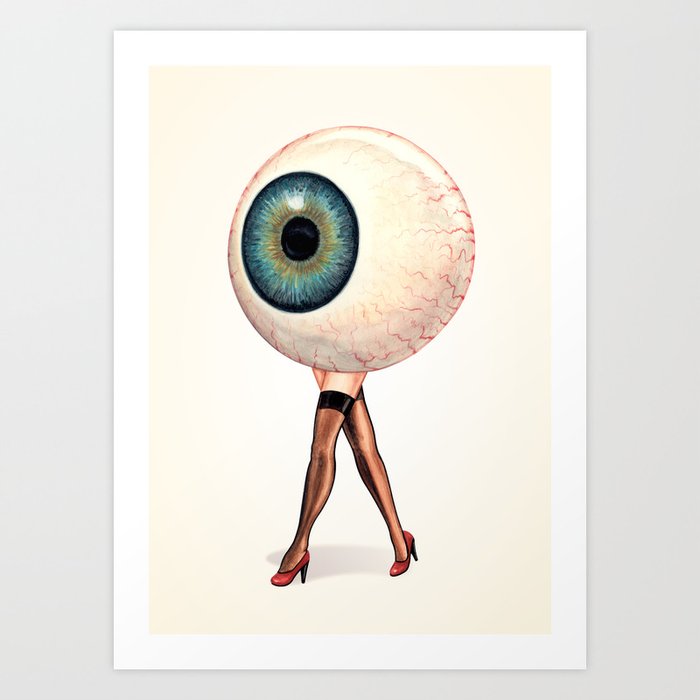 Eyeball Pin-Up Art Print