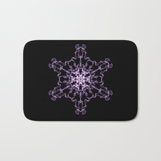 Purple Silk Snowflake Bath Mat
