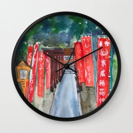 Shinto shrine entrance Wall Clock | Shinto, Japaneseshinto, Torii, Traditional, Religion, Watercolor, Illustration, Japan, Redgates, Japaneseshrine 