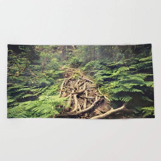 Misty Rainforest Beach Towel