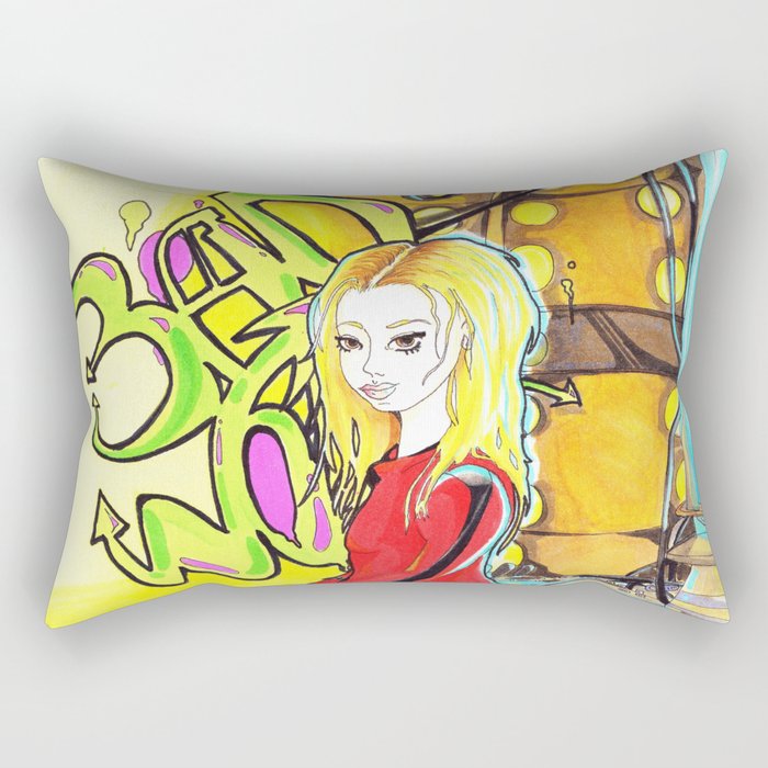 BAD WOLF Doctor who Rectangular Pillow