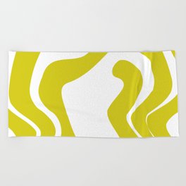 Yellow abstract Beach Towel