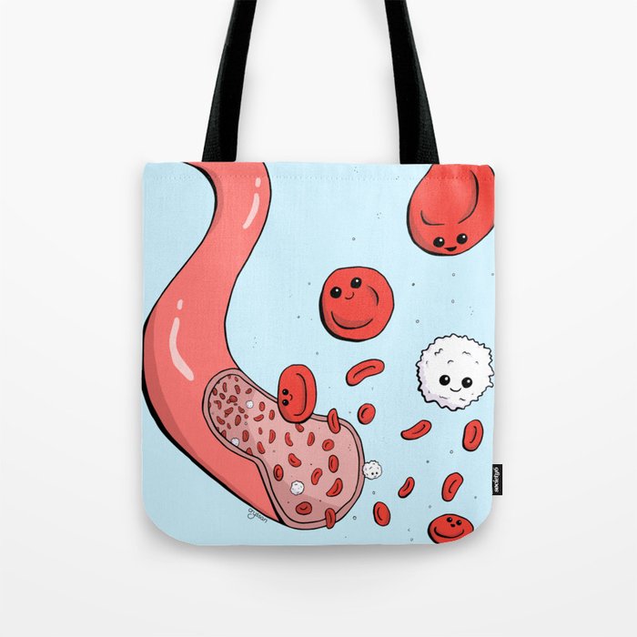 Cute blood cells Tote Bag