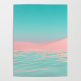 Pink Beach Poster