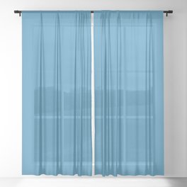 Tempest Blue Sheer Curtain