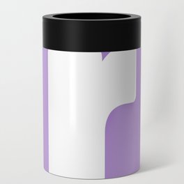 r (White & Lavender Letter) Can Cooler