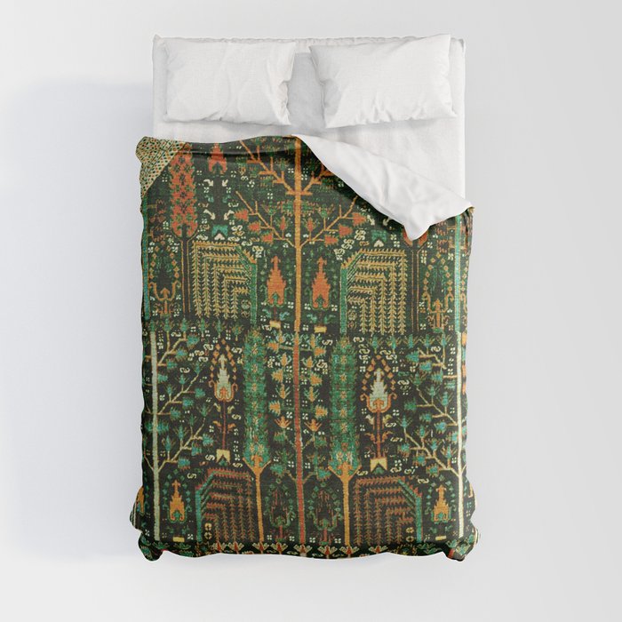 Weeping Willow Antique Bijar Persian Rug Print Duvet Cover