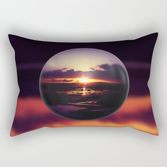 Float on the clouds like a drop of dew and bask in the light of a sunrise view Rectangular Pillow