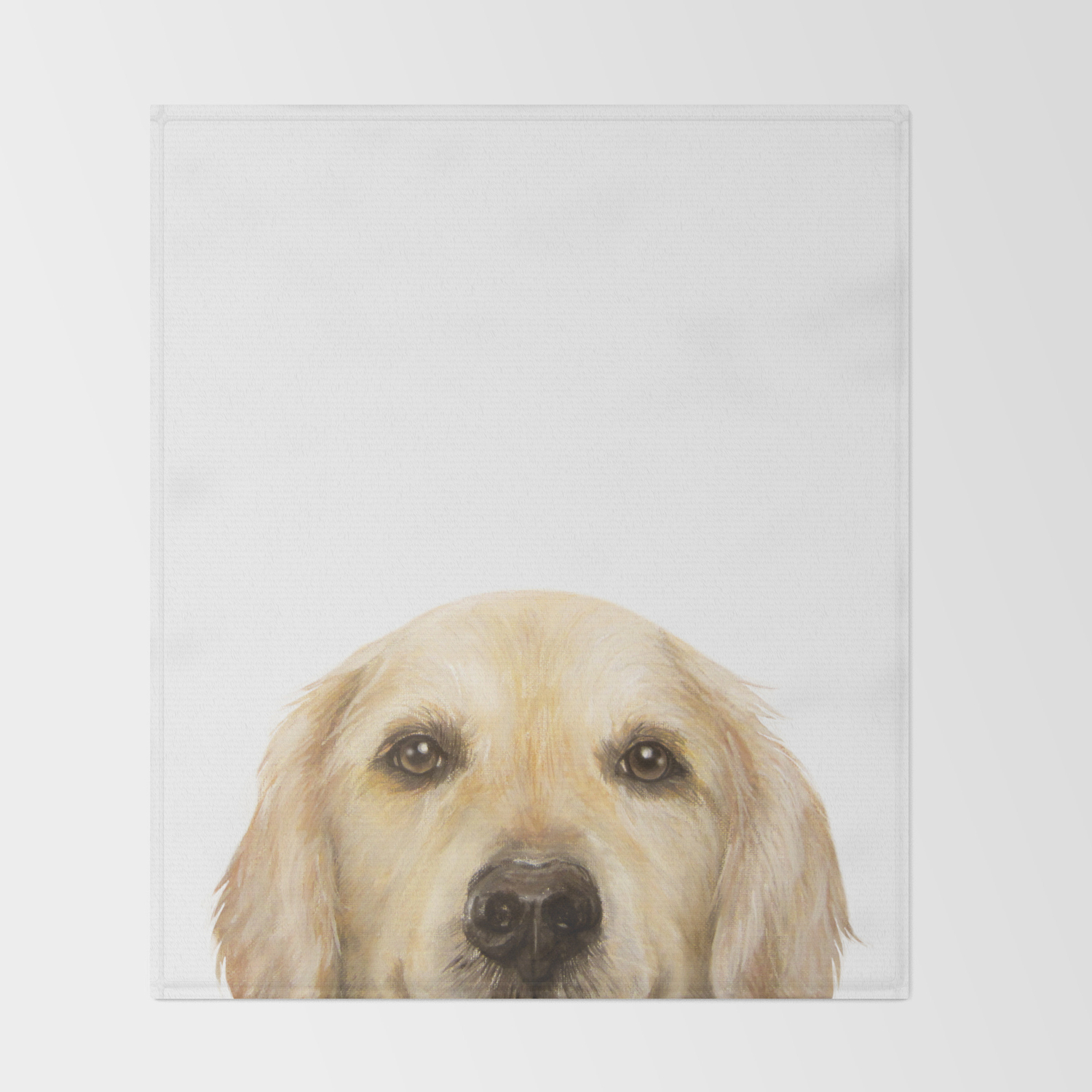 Golden Retriever Dog Illustration Original Painting Print Throw Blanket By Miartdesigncreation Society6