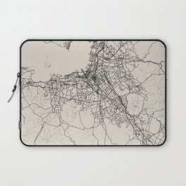 Japan, Fukuoka Black&White Map - Laptop Sleeve