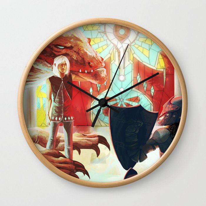 Temple Priests Wall Clock