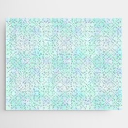 Blue Green Batik Mandala Pattern Jigsaw Puzzle