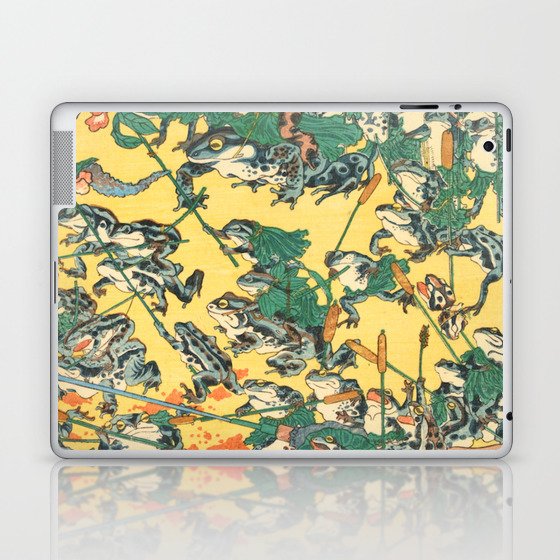 Fashionable Battle Of Frogs By Kawanabe Kyosai 1864 Laptop & iPad Skin