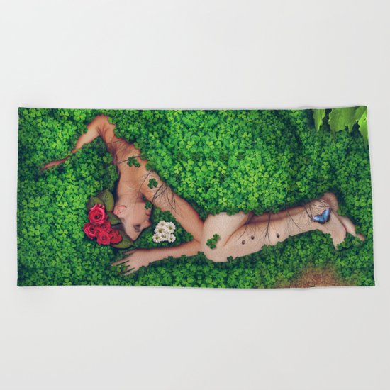 Born in Nature Beach Towel