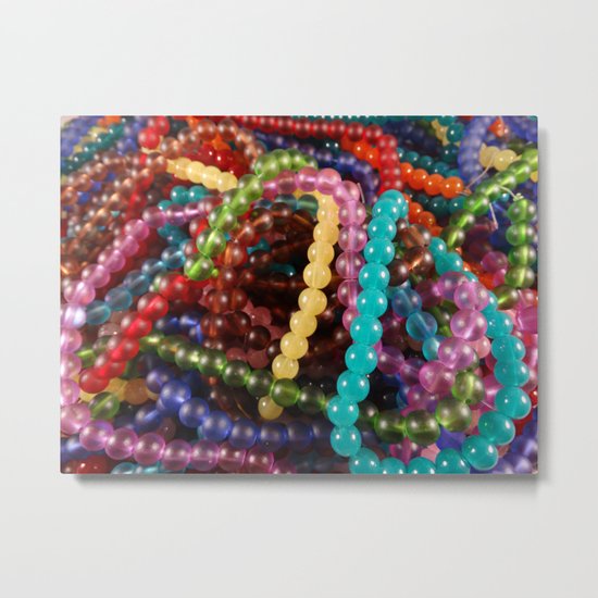 Multi Strands of Beads Metal Print