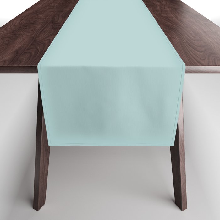 Pastel Blue Solid Color Hue Shade - Patternless Table Runner