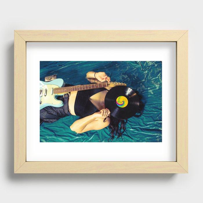 Records and Chill Recessed Framed Print