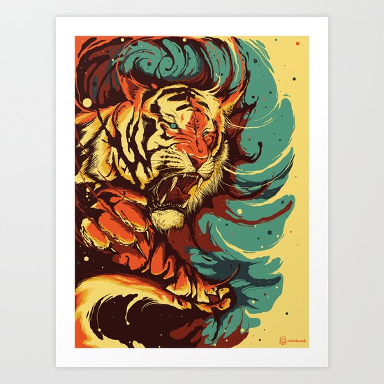 The Tiger's Eyes are like my Own Art Print