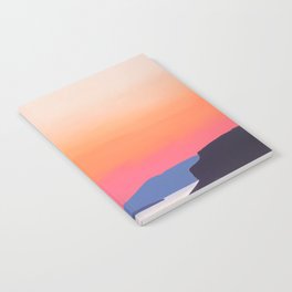 Graphic Sunset Over River Notebook