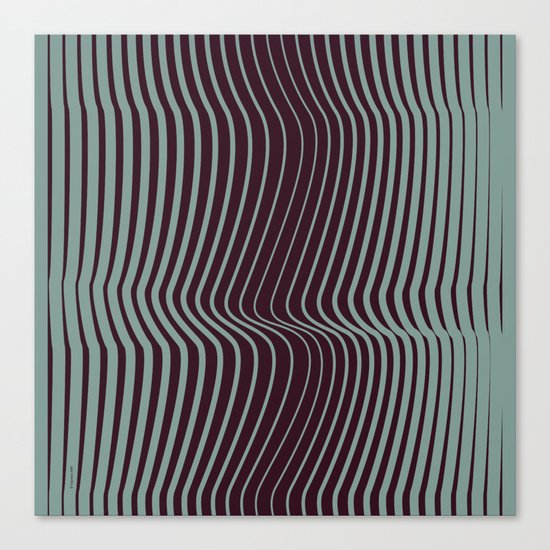 OpArt WaveLines 1 Canvas Print