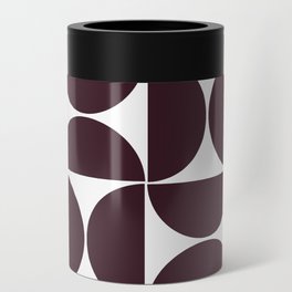 Dark violet mid century modern geometric shapes Can Cooler