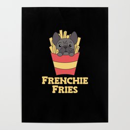 Frenchie Fries - Cute French Bulldog Fries Poster | Potatoes, Dog Lover, Fast Food Love, French Fries, French Lover, French Bulldog, Fast Food, Graphicdesign, Dogs, Fried Potatoes 
