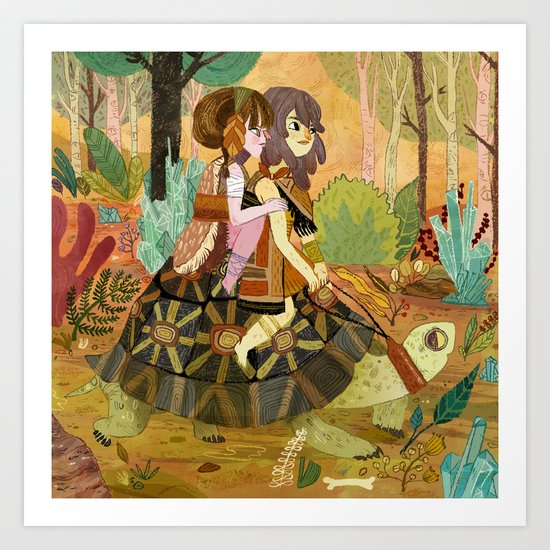 Tortoise Ride Art Print