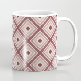 Red ikat diamonds pattern Coffee Mug